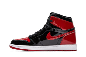 Tênis Air Jordan 1 High Patent Bred Vermelho