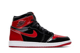 Tênis Air Jordan 1 High Patent Bred Vermelho