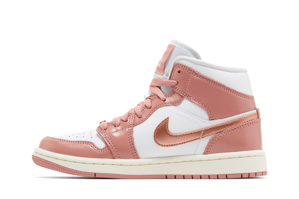 Tênis Air Jordan 1 Mid SE Red Stardust White Rosa