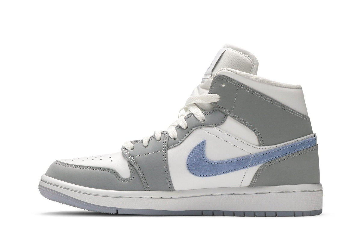 Tênis Air Jordan 1 Mid Wolf Grey Cinza