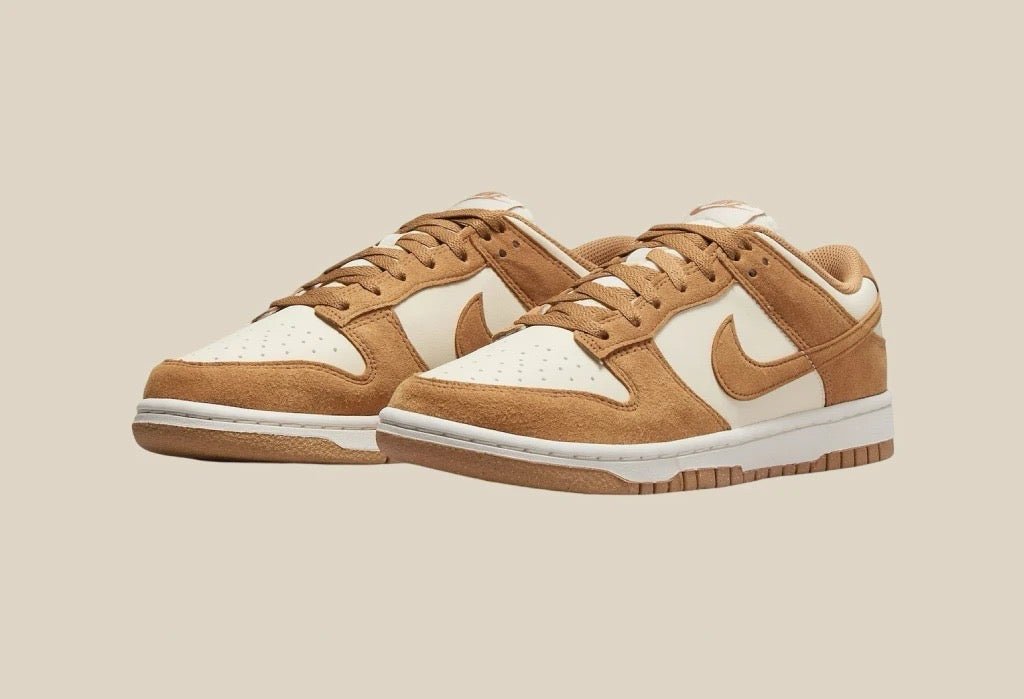 Tênis Nike Dunk Low Flax Suede Marrom